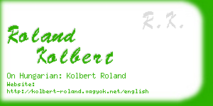 roland kolbert business card